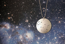 Load image into Gallery viewer, Zodiac Constellation Pinhole Sterling Silver Necklace