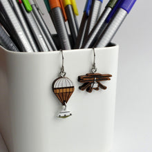 Load image into Gallery viewer, Original Mars Ingenuity Helicopter + Parachute with Capsule Earrings