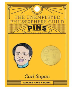 Carl Sagan and Voyager Record Enamel Pin Set