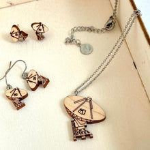 Load image into Gallery viewer, VLA Radio Telescope Wood Necklace