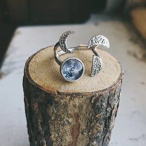Moon Phases Sculptural Ring
