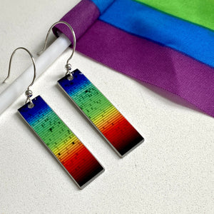 Solar Spectrum Aluminum Bar Earrings