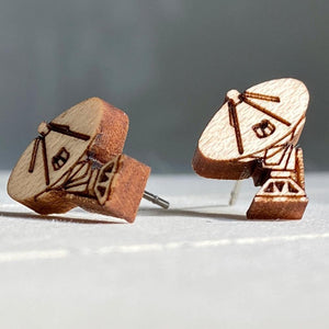 VLA Radio Telescope Wood Earrings