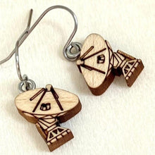 Load image into Gallery viewer, VLA Radio Telescope Wood Earrings