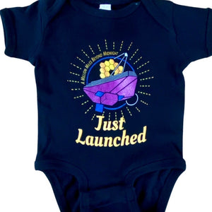 JWST Beyond Midnight "Just Launched" Baby Bodysuit