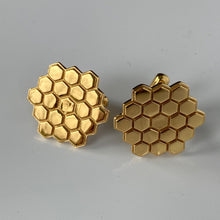 Load image into Gallery viewer, JWST Mirror Gold-Plated 3D Printed Cufflinks