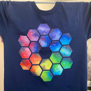 JWST Rainbow Nebula Mirror T-Shirt