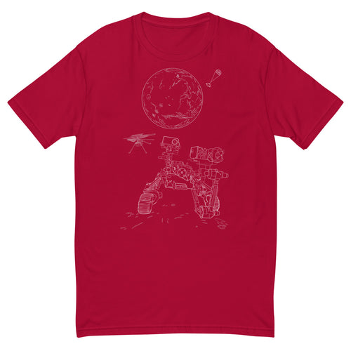 Mars 2020 Short Sleeve T-Shirt, White on Red or Black