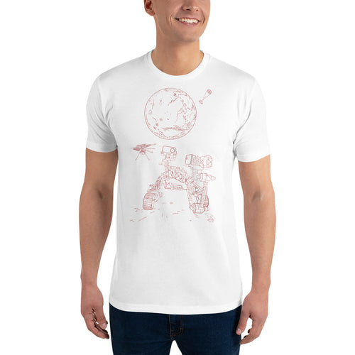 Mars 2020 Short Sleeve T-Shirt, Red on White