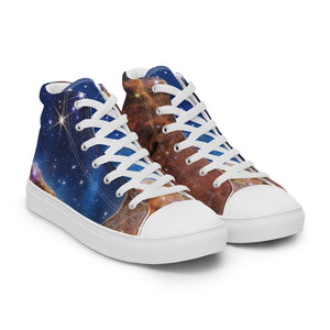 JWST Cosmic Cliffs Carina Nebula High Top Canvas Sneakers (Men's Sizing)