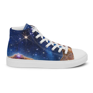 JWST Cosmic Cliffs Carina Nebula High Top Canvas Sneakers (Men's Sizing)