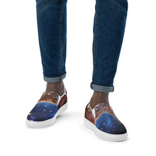 Load image into Gallery viewer, JWST Cosmic Cliffs Carina Nebula Canvas Slip-On Shoes (Men&#39;s Sizing)