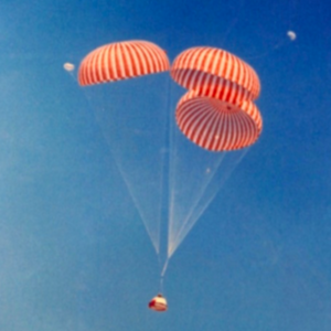 Apollo Command Module + Parachutes Wood Necklace