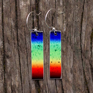 Solar Spectrum Aluminum Bar Earrings