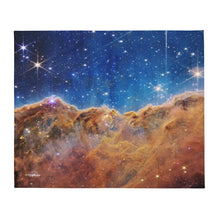 Load image into Gallery viewer, JWST Cosmic Cliffs Carina Nebula Throw Blanket