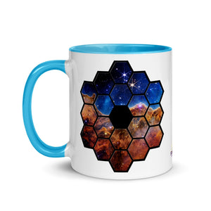 JWST Mirror Cosmic Cliffs Carina Nebula Mug with Color Inside