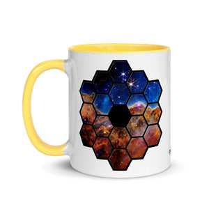 JWST Mirror Cosmic Cliffs Carina Nebula Mug with Color Inside