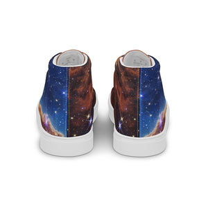 JWST Cosmic Cliffs Carina Nebula High Top Canvas Sneakers (Women's Sizing)