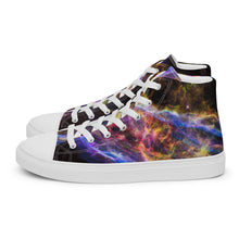 Load image into Gallery viewer, Cosmic Veil Nebula High Top Canvas Sneakers (Women&#39;s Sizing)