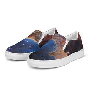 JWST Cosmic Cliffs Carina Nebula Canvas Slip-On Shoes (Women's Sizing)